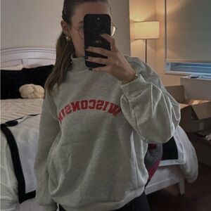 Women's Gray Wisconsin Sweatshirt